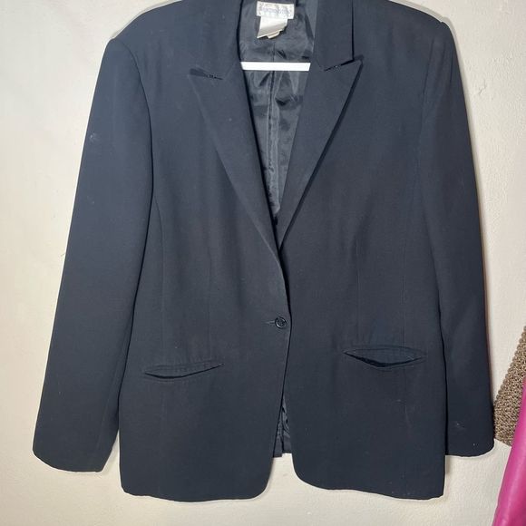 Worthington Black single button Blazer Sz  16 - Picture 1 of 9